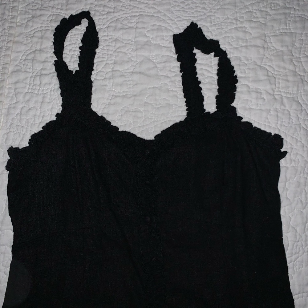 Button Up Ruffle Bustier Style Mini Dress - Picture 2 of 6